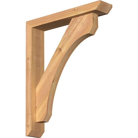 Legacy Slat Smooth Bracket W/ Offset Brace, Western Red Cedar, 3 1/2W X 18D X 22H